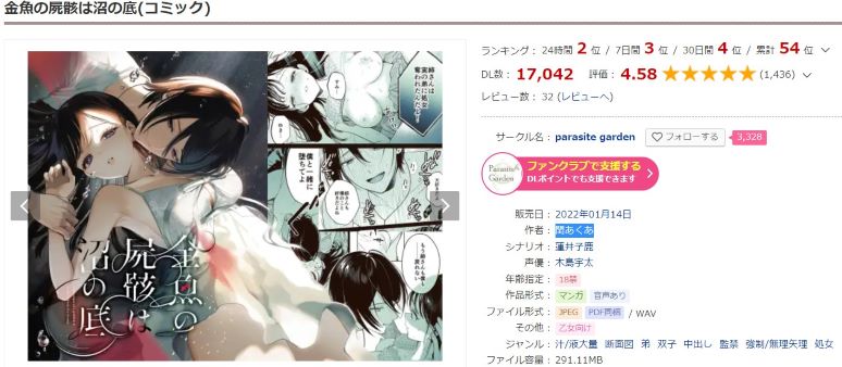 金魚の屍骸は沼の底 DLサイト