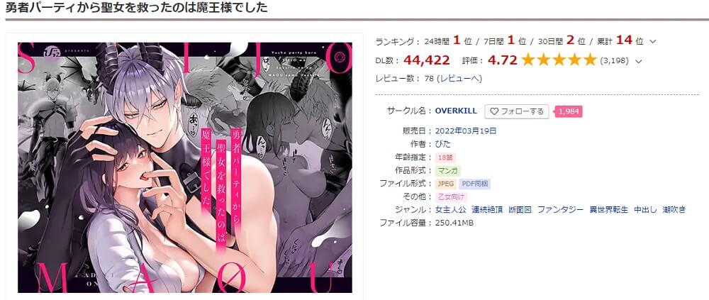 勇者パーティから聖女を救ったのは魔王様でした DLサイト