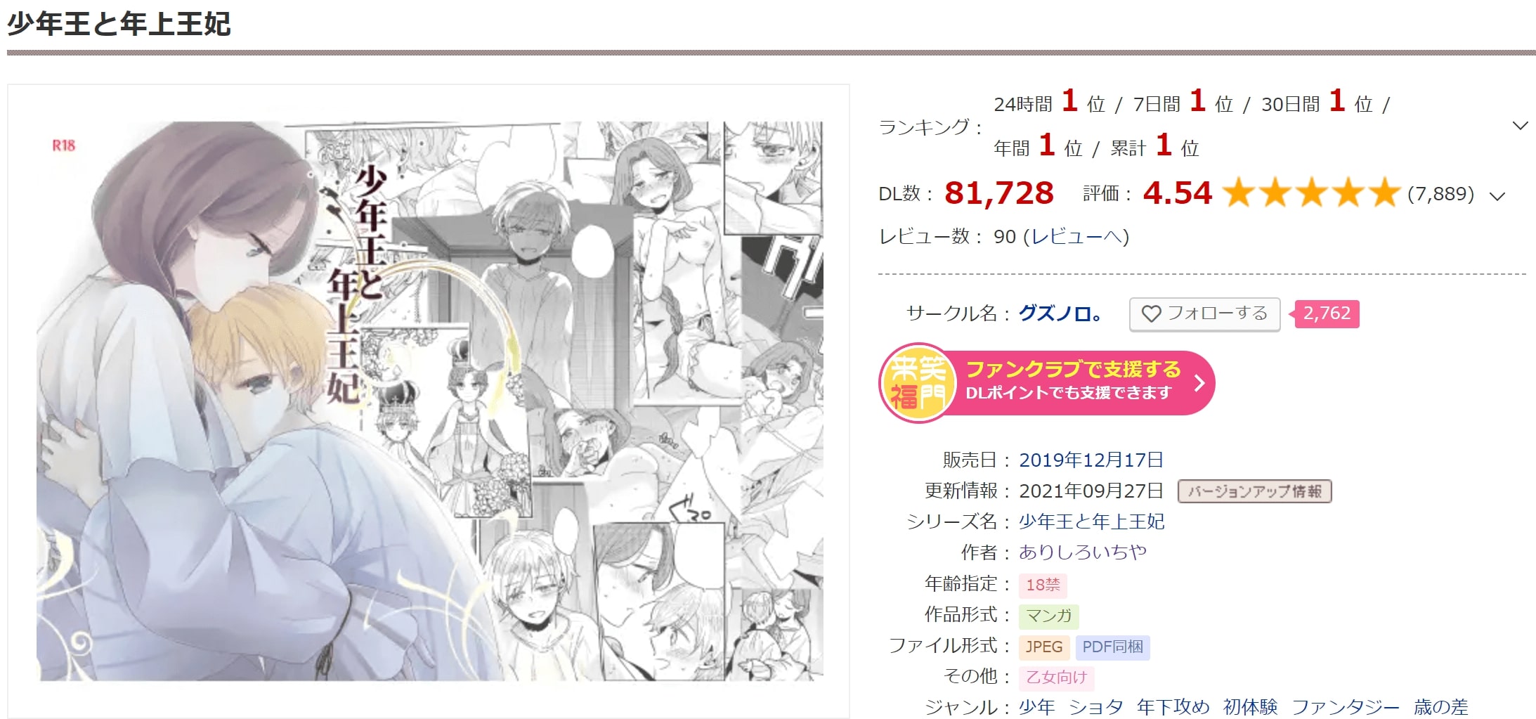 少年王と年上王妃 DLサイト