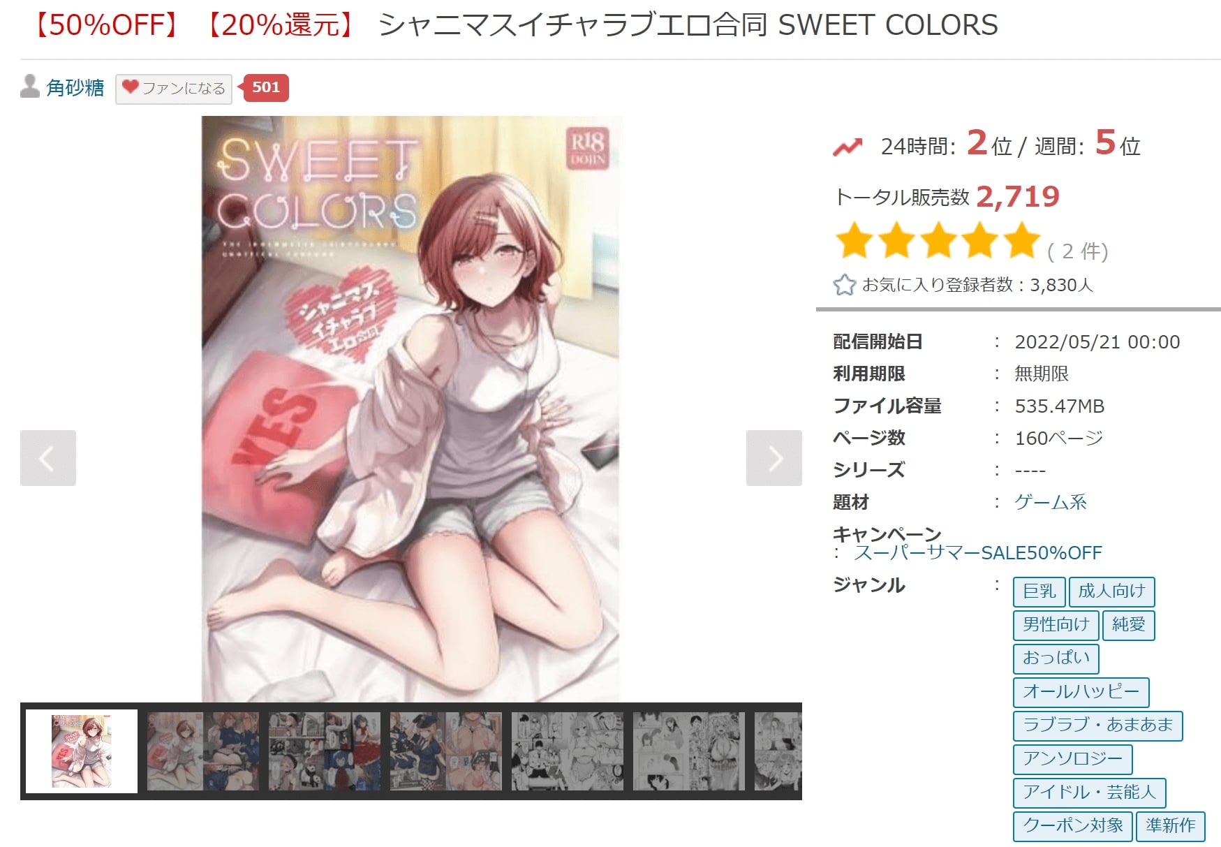 シャニマスイチャラブエロ合同 SWEET COLORS FANZA同人