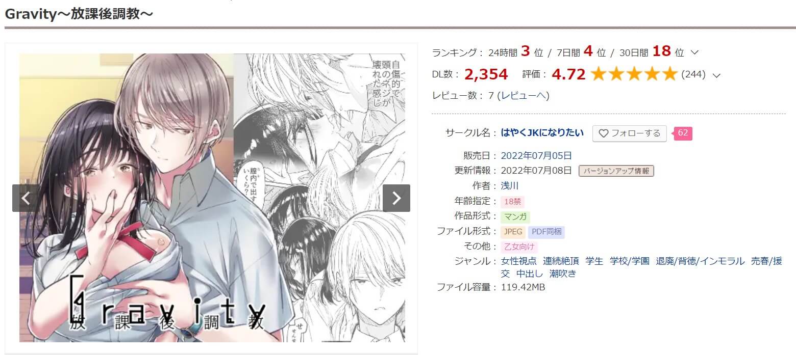 Gravity～放課後調教～ DLサイト