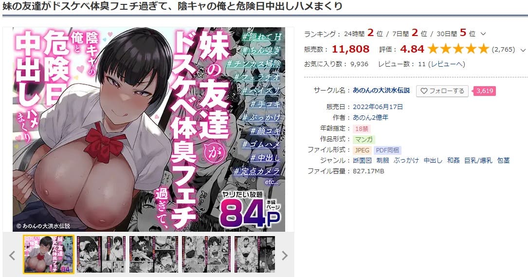 妹の友達がドスケベ体臭フェチ過ぎて、陰キャの俺と危険日中出しハメまくり DLサイト