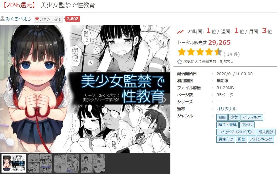 美少女監禁で性教育 FANZA同人