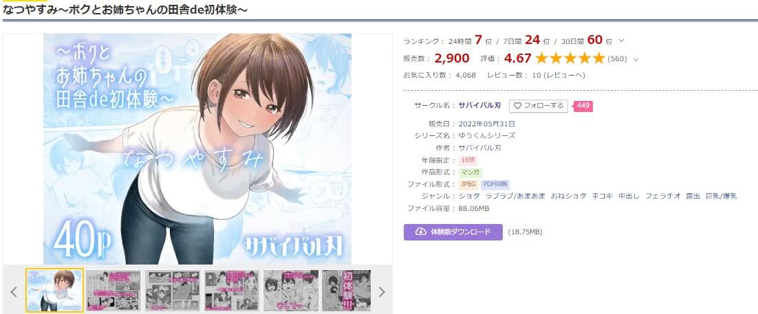 なつやすみ〜ボクとお姉ちゃんの田舎de初体験〜 DLサイト
