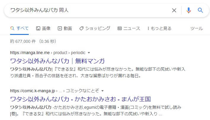 ワタシ以外みんなバカ 同人